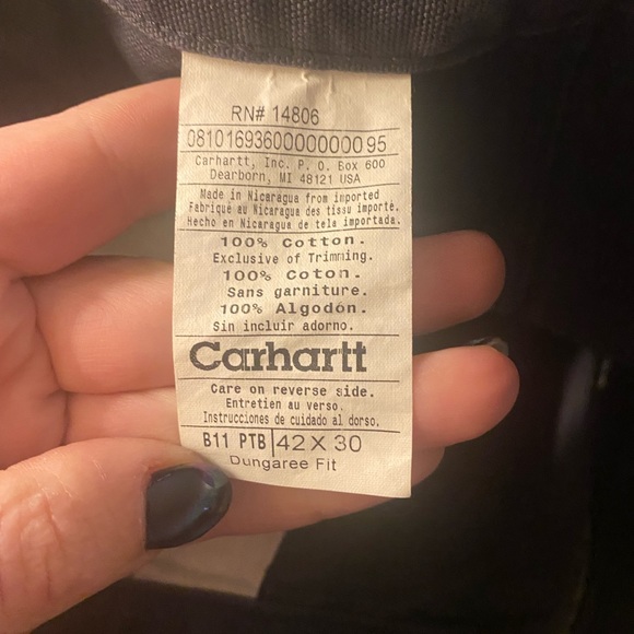 Cathart Washed Duck Work Dungaree pants - Picture 4 of 7